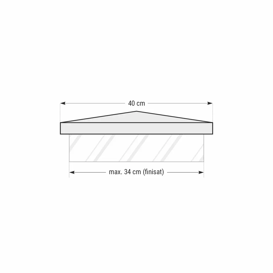 Capac stalp gard ROMA 40x40x6 Accesorii Gard www.starstone.ro STAR STONE 3