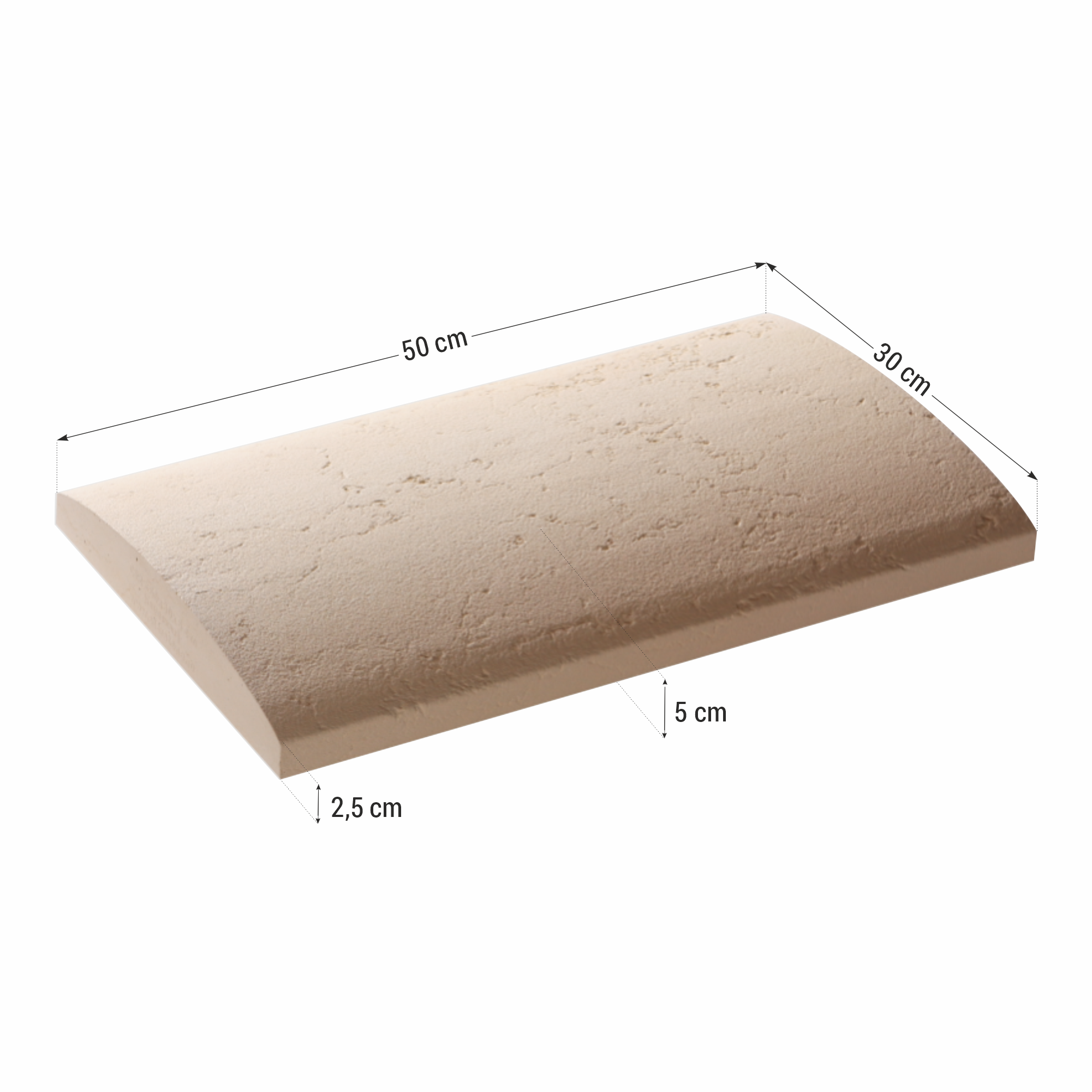 Capac interval gard ROMA ROYAL 50x30x5 Acesorii Gard www.starstone.ro STAR STONE 2