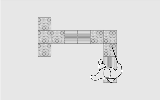 Dale pavaj   Tactile   STAR STONE   Montaj 1